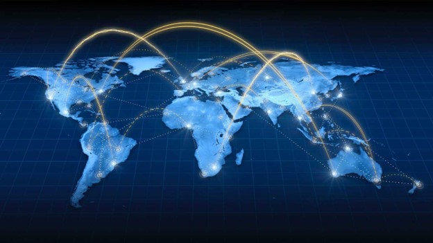 image showing different countries connections based on currency transitions